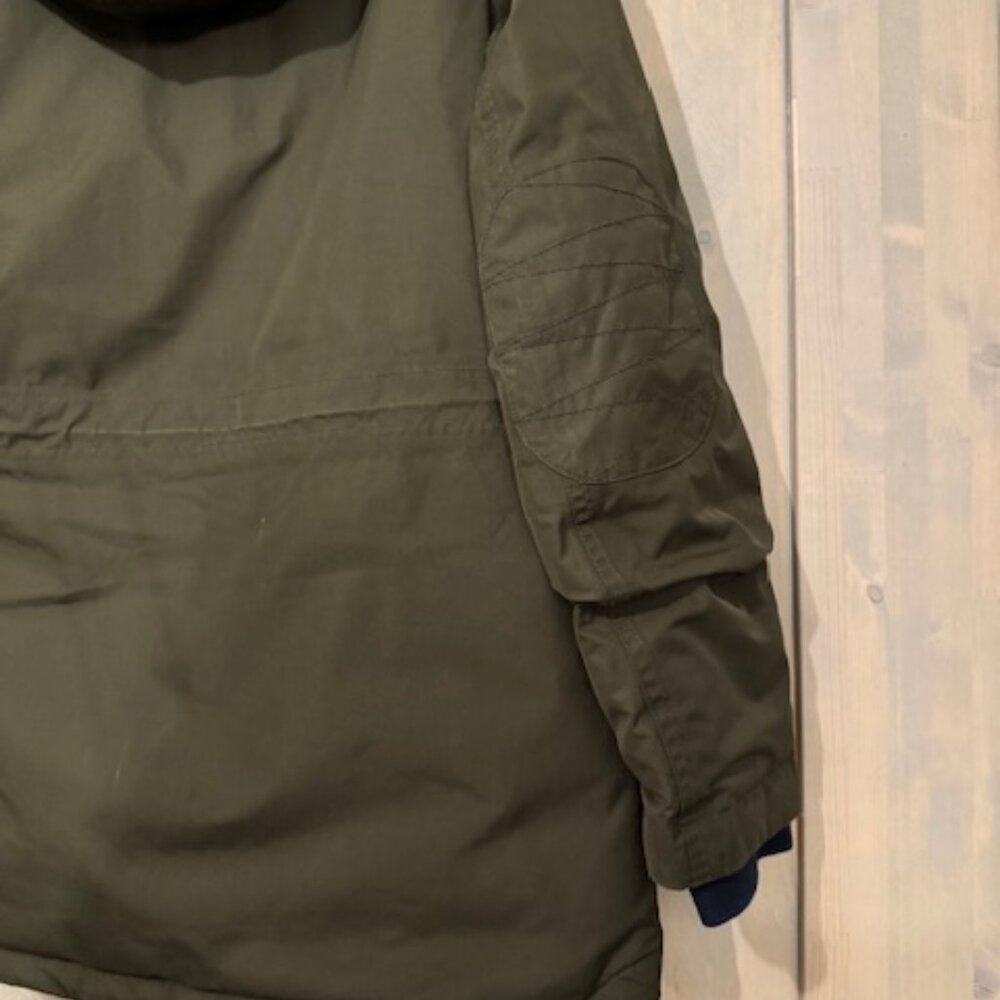 Lands End Expedition Down Sherpa Parka Jacket Fur Olive 14 - 16 IMPERFECTIONS - Picture 13 of 16
